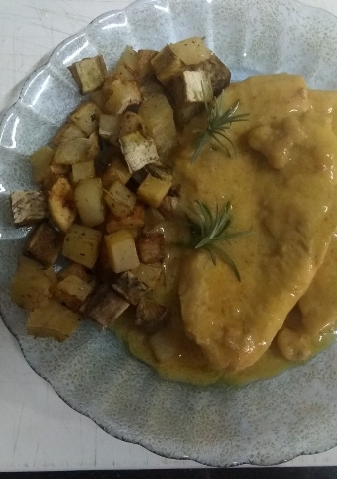 Una foto de Suprema de pollo a la mostaza