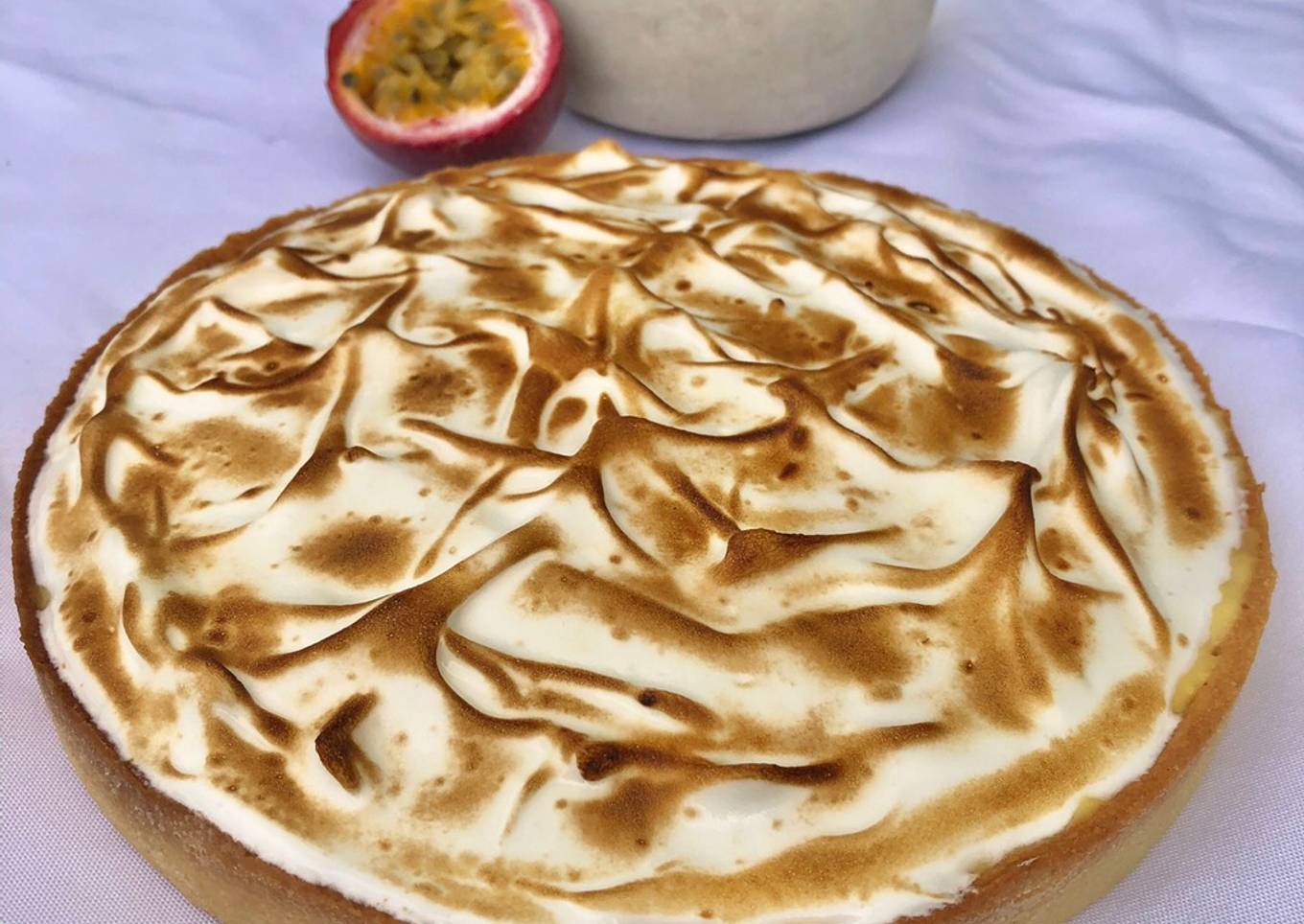 Tarte mangue passion meringuée