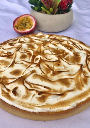 Une photo de Tarte mangue passion meringuée