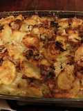 Sesos con papas a la crema gratinados