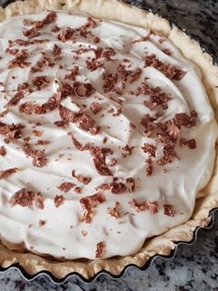 Una foto de Tarta de banana y dulce de leche