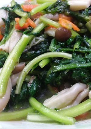 秋菊炒鴻禧菇 的食譜成品照片