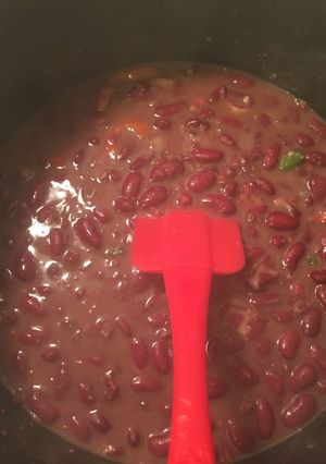 Una foto de Frijoles con chorizo