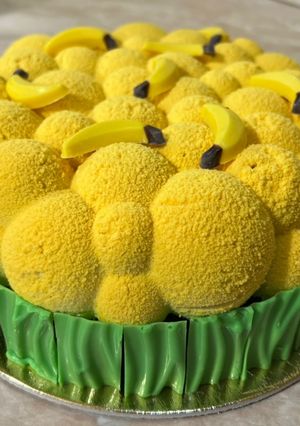 Banán mousse torta recept fotója