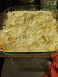 Lasagna de pollo y poro