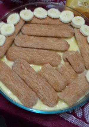 Una foto de Postre frío de bananas ★ súper fácil