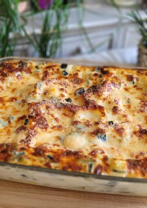 Une photo de Lasagne blanche courgettes, saumon, mozzarella