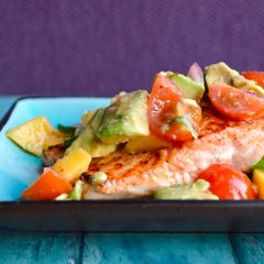 A picture of Avocado Salsa Salmon.