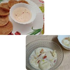 A picture of Rasmalai & Basundi.