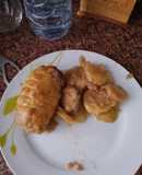 Pollo relleno asado