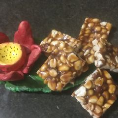 Moongfali gud chikki A picture of Moongfali gud chikki.
