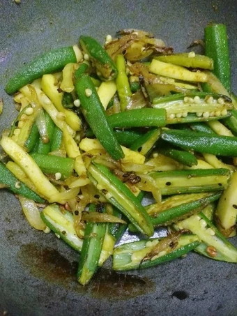 Recipe Kairi Bhindi (Okra with raw mango) which So Delicious