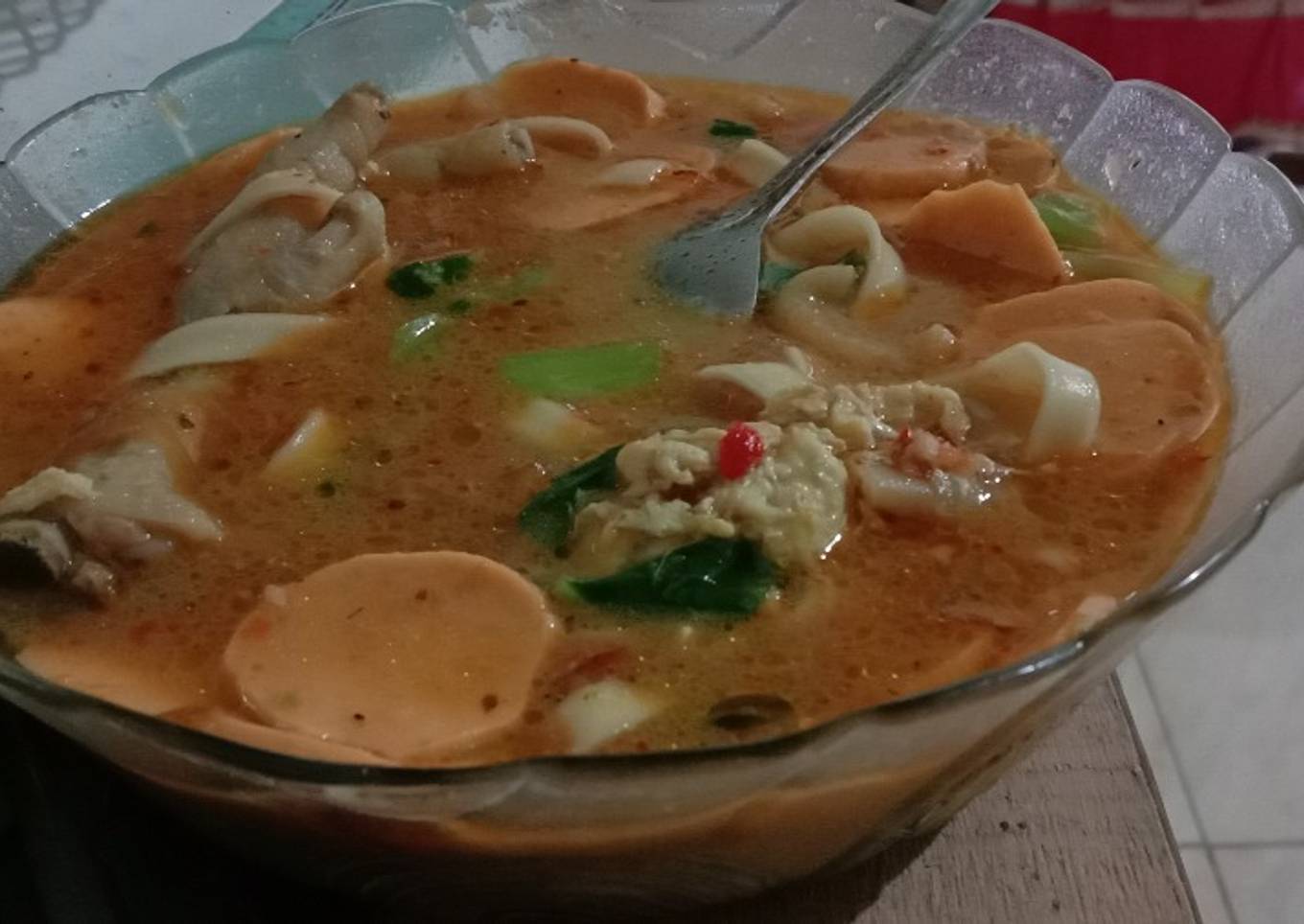 Seblak kuah isi komplit+ ceker