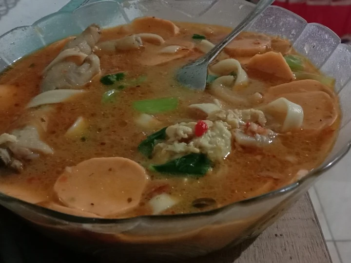 Langkah Mudah untuk Membikin Resep Seblak kuah isi komplit+ ceker yang Enak Banget Anti Ribet, Sempurna