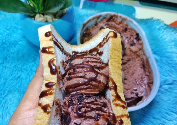 Resep: Es krim coklat homemade Rumahan