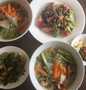 Easy Ways Prepare Recipes Udon noodle soup w/ side dishes of zucchini &amp; fruit the Perfect Tasty.