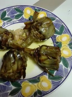 Una foto de Alcachofas confitadas
