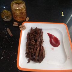 A picture of Potato roast with walnut masala.