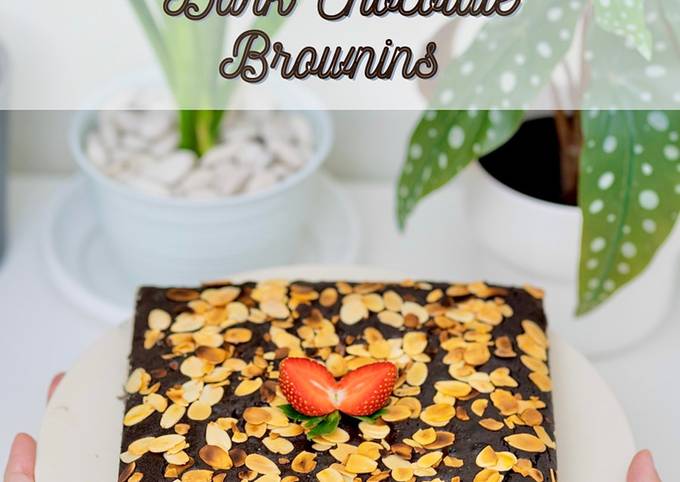 Dark Chocolate Brownies Mudah Simple Sederhana Enak dan Padat