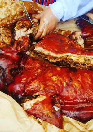 Una foto de Lechón al horno