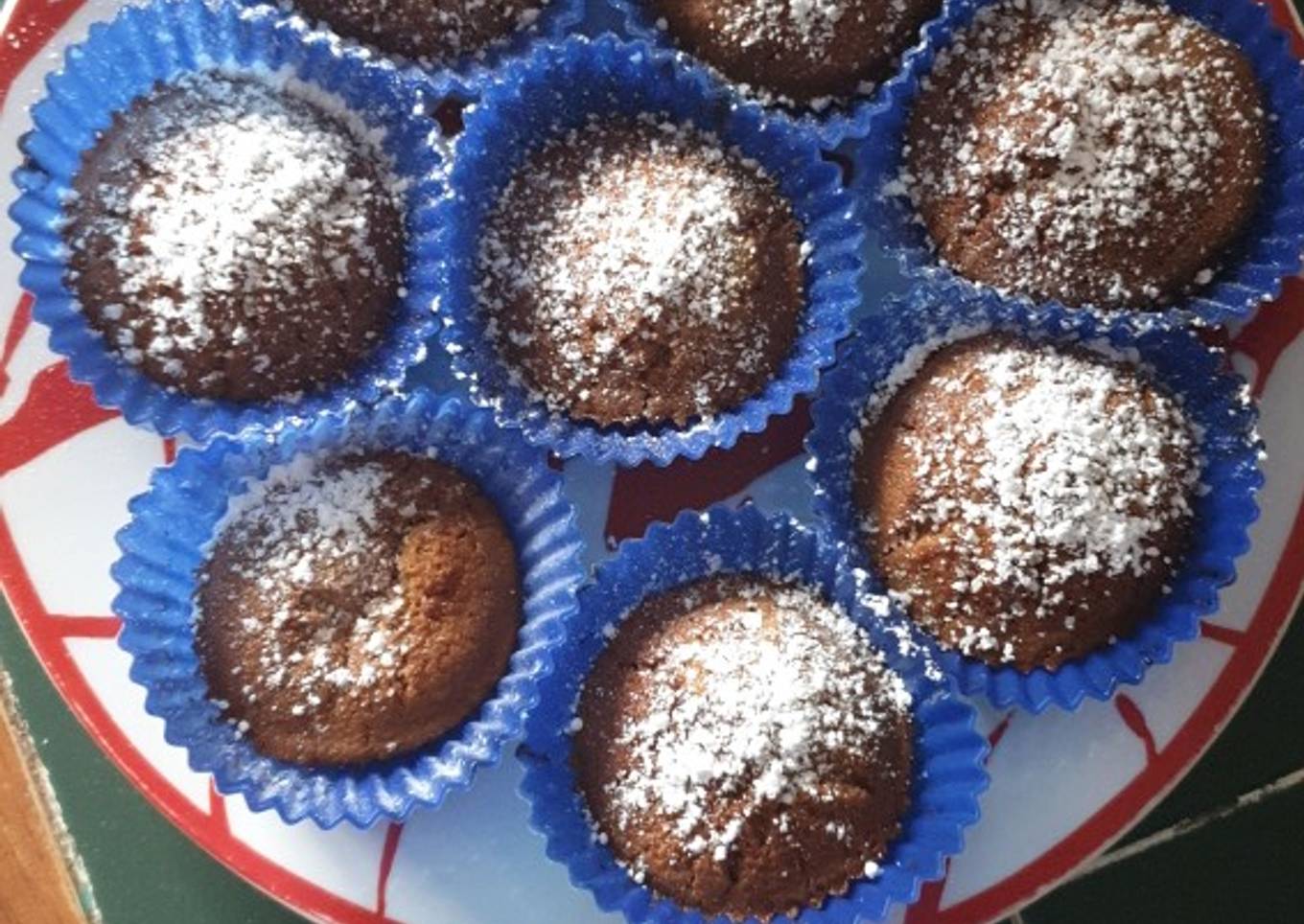 Muffins de aceite de coco con leche de coco y arroz y sin huevo