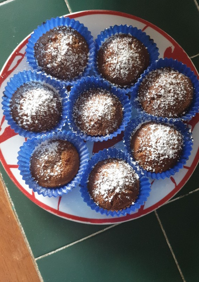 Una foto de Muffins de aceite de coco con leche de coco y arroz y sin huevo