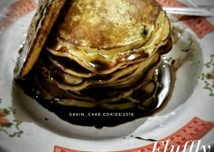 Fluffly PanCake with nuttela "simple, lembut & ngembang"