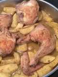 Lemon Roasted Chicken with Potatoes (Simple) by Antonis