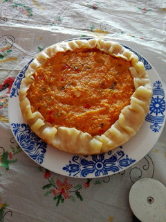 Una foto de Tarta de calabaza, zanahoria y queso