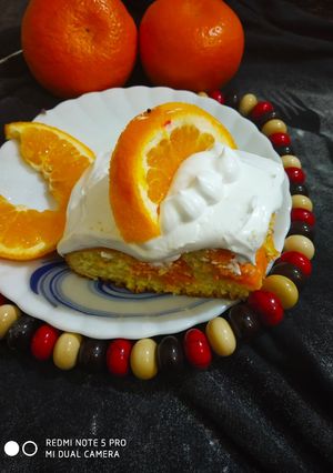 A picture of Orange creamsicle poke cake.