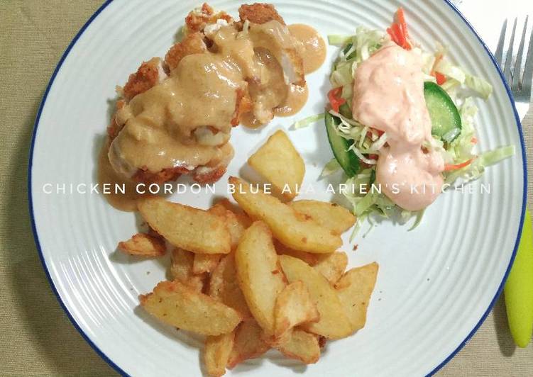 Resep Chicken cordon blue ala arien's kitchen yang Sempurna
