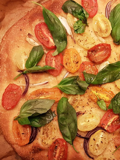 Una foto de Focaccia de Tomates Cherry