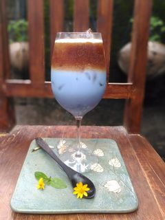 Foto resep Blue Coconut Latte of Bunga Telang