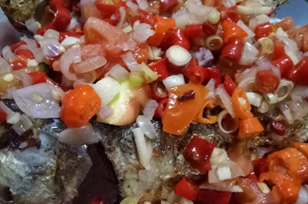 Resep Ikan kembung sambal matah simple Simpel