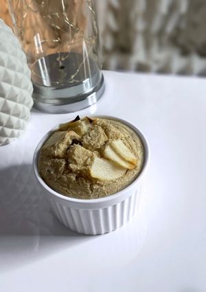 Une photo de Baked oats fondant choco & poire vegan