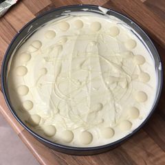 A picture of Milkybar cheesecake.