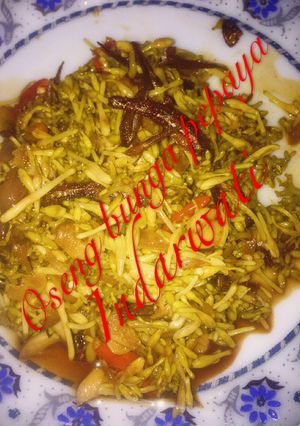Foto resep Oseng bunga pepaya teri