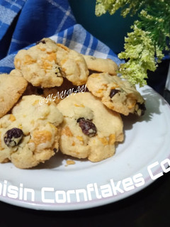 Foto resep Raisin Cornflakes Cookies (kuker cornflakes kismis)