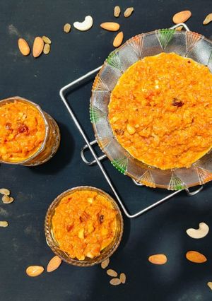 A picture of Creamy Carrot Halwa.