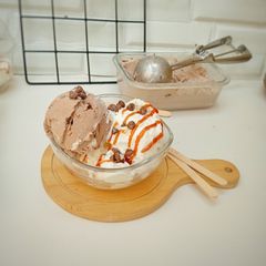 Chocolate and vanilla ice cream recipe A picture of Chocolate and vanilla ice cream recipe.
