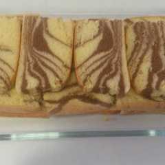 Zebra condensed milk cotton cake রেসিপির প্রধান ছবি