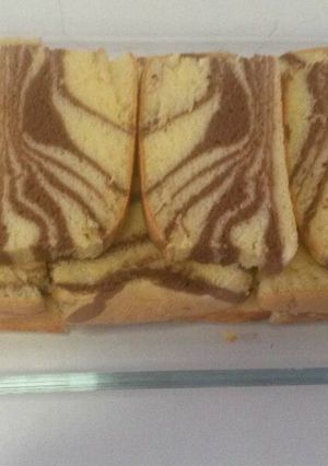 Foto resep Zebra condensed milk cotton cake