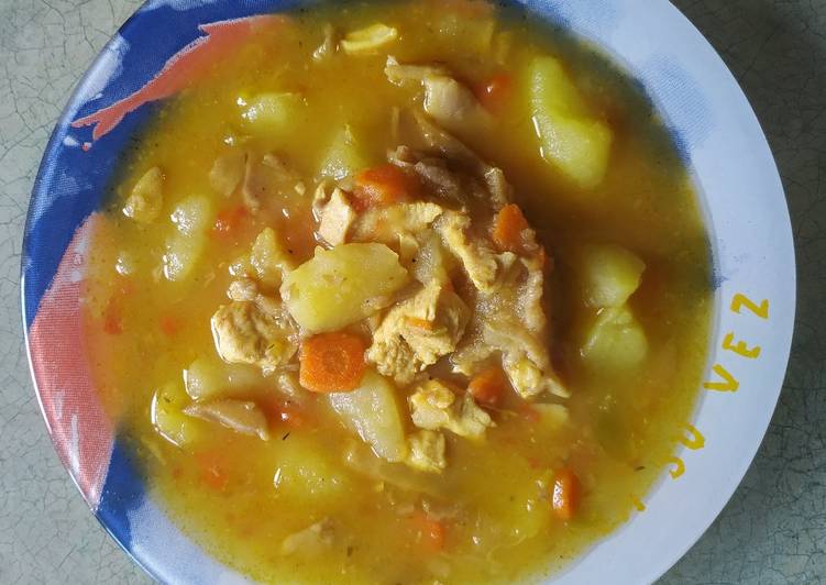 Guiso de pollo y setas