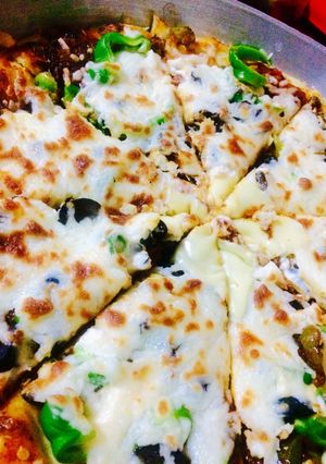 صورة لوصفة بيتزا بطريقتي🍕
