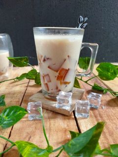 Foto resep ES jelly karamel teh susu