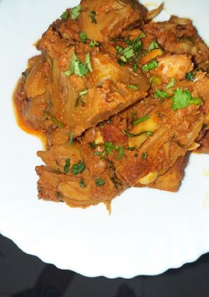 A picture of Kathal sabzi.