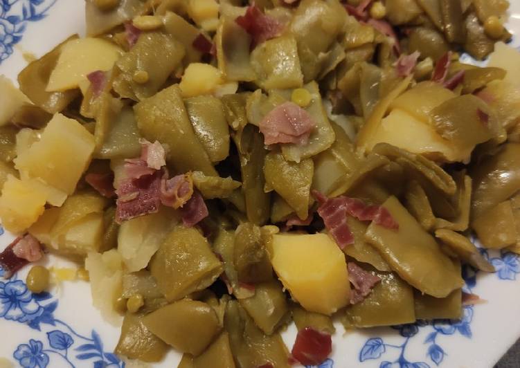 Judías con jamón