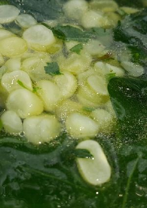 Hình của món Canh bồ ngót bắp non.