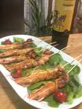 Gamberoni al miele e Curcuma