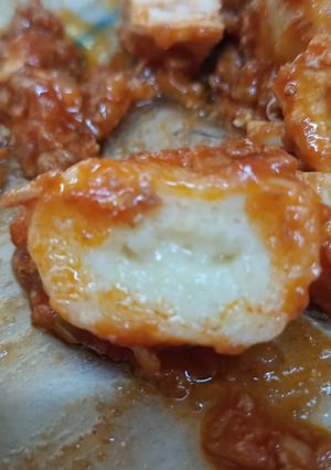 Una foto de Malfatti de batata y queso